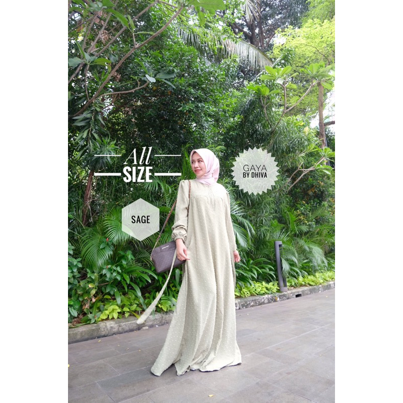 Gamis Nesya dress Cantik Simpel elegant