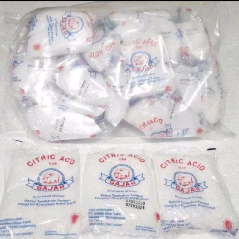 

Citric acid "Cap Gajah" 50gr