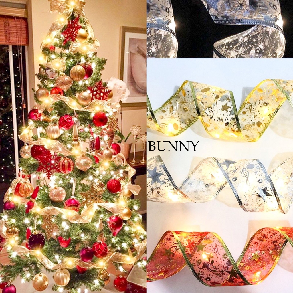 Pita Lampu LED Dekorasi Pohon Natal / Pita Kawat Lampu Hiasan Natal / dekorasi pohon natal / pita la