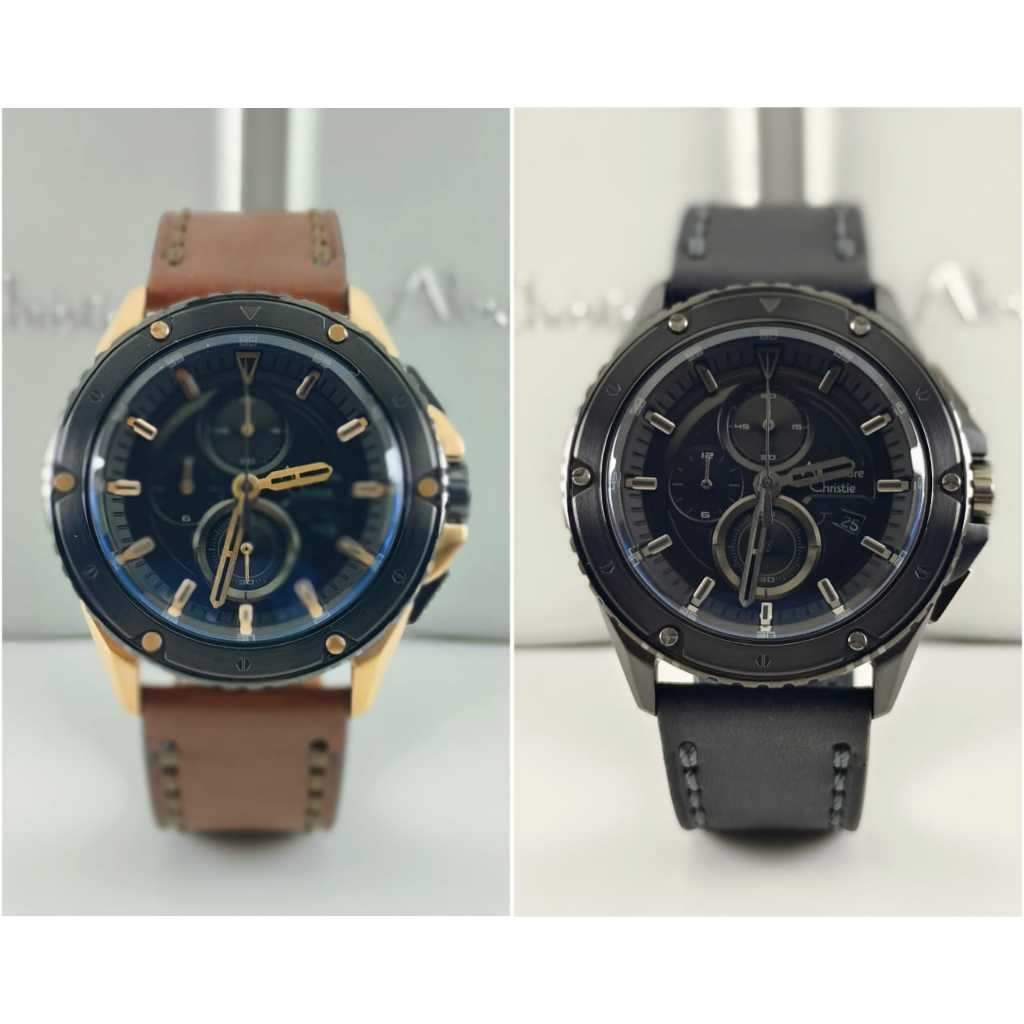 Jam Pria Alexandre Christie AC6653 AC 6653 Leather Original Garansi Resmi Alexander Christie Free Ba
