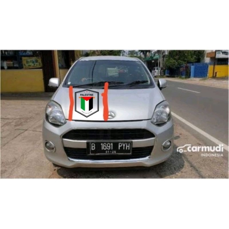sticker cutting kap depan mobil Agya Ayla jenis mobil lain bisa