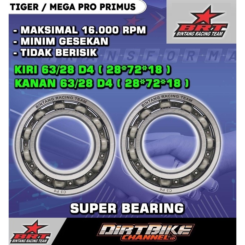 Bearing Klaher Laher Kruk As Kiri Kanan BRT TIGER GL MEGAPRO OLD