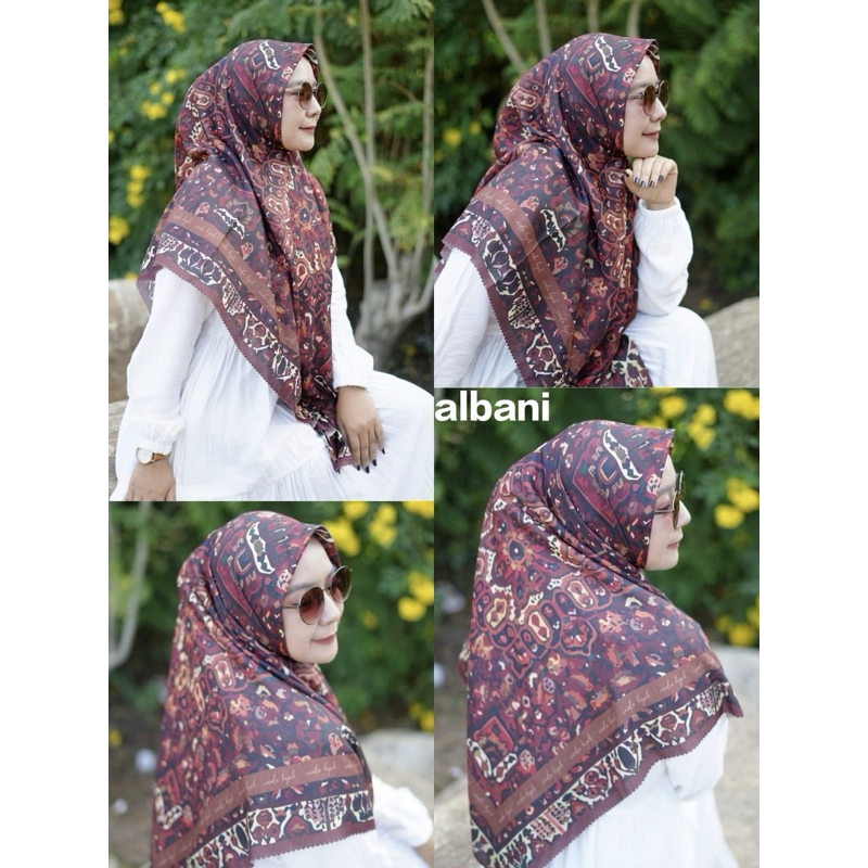 HIJAB MOTIF VOAL BASIC PREMIUM 120x120 PRINTING JUMBO SYARI COD JILBAB MOTIF KARPET MOTIF BUNGA MOTI