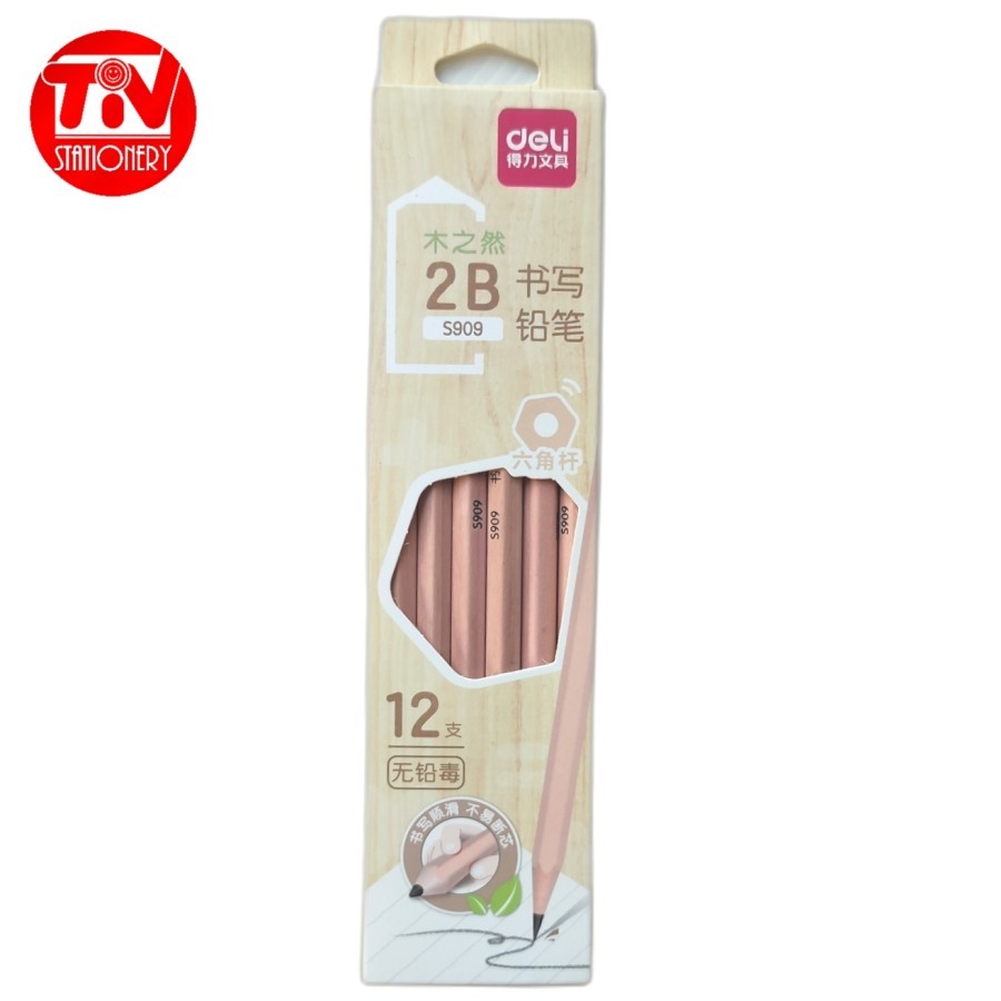 

Pensil Kayu Deli Natural Wood 2B (1 pack = 12 pcs)