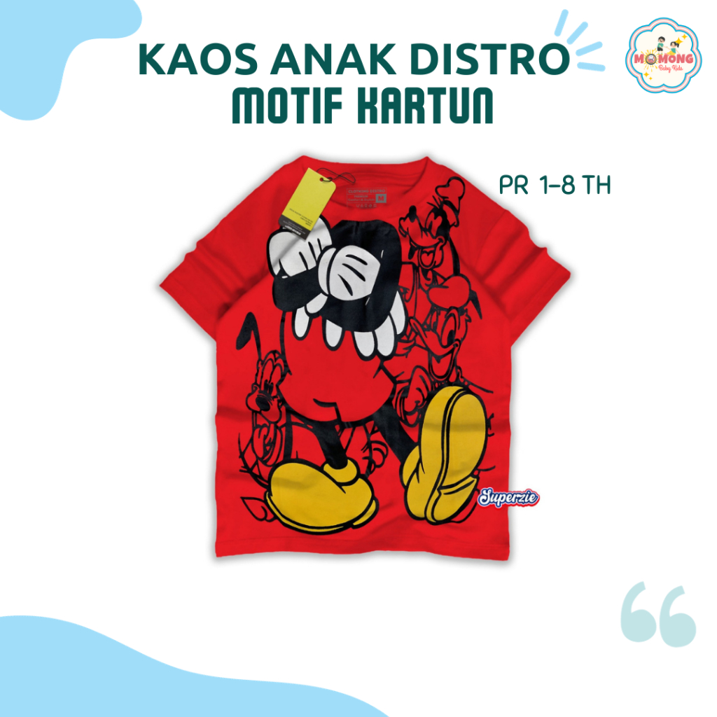 Baju Kaos Anak Distro Perempuan Motif Kartun Terbaru Grosir Tanah Abang Lucu Trendi Kekinian Usia 1 