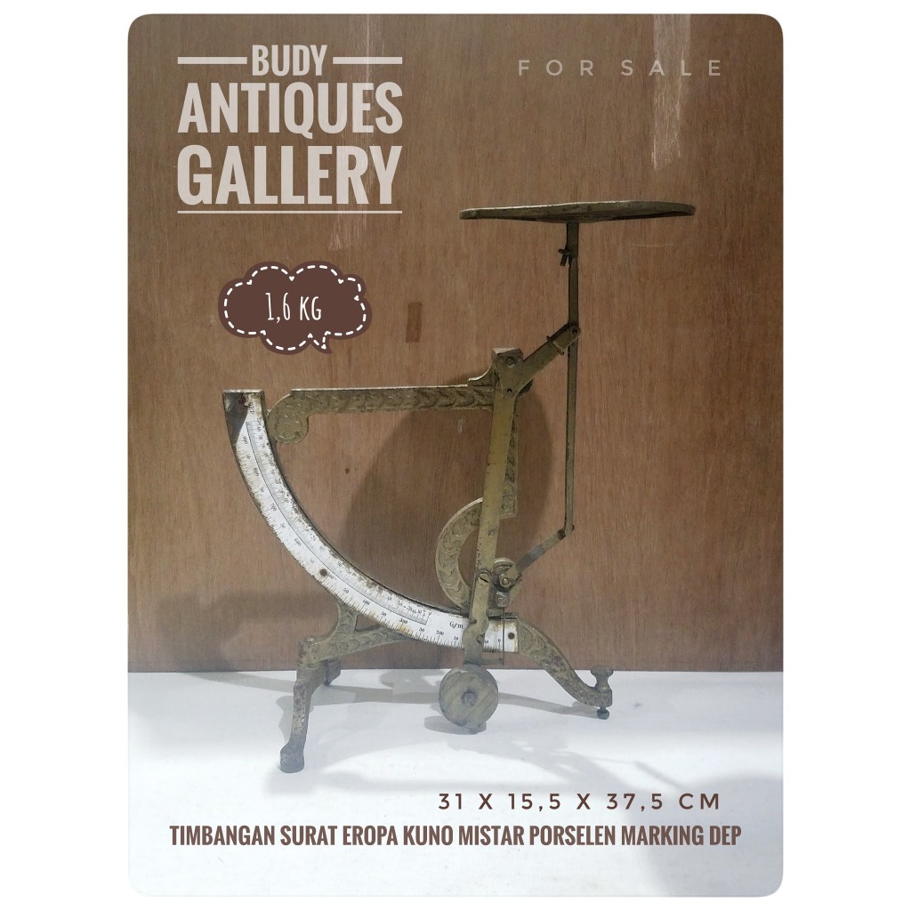 Timbangan Surat Eropa Tempo Doeloe Mistar Porselen