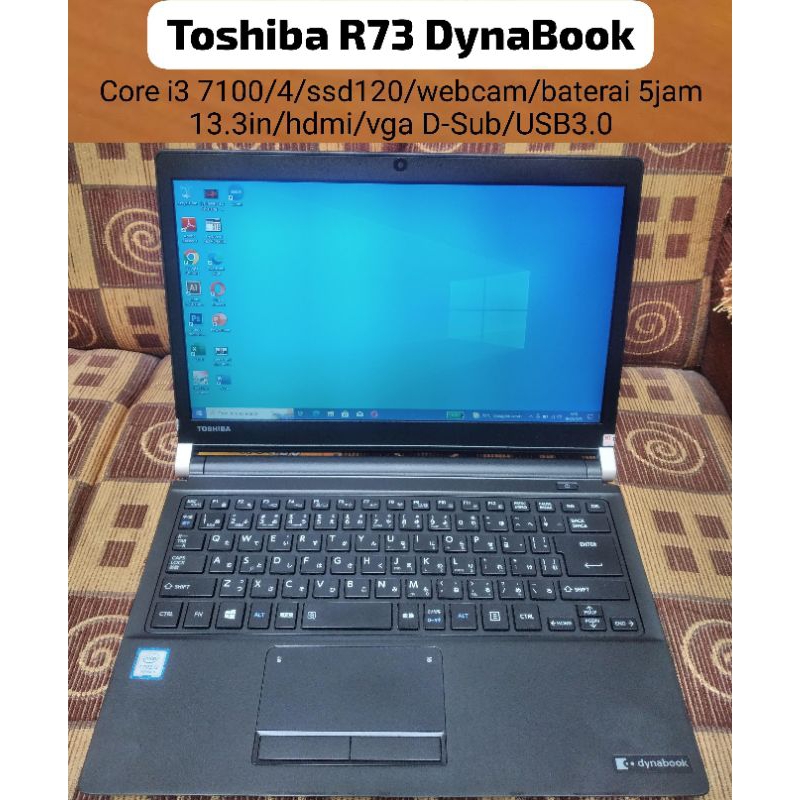 Leptop Toshiba R73 Dynabook Gen7 core i3 ssd256 ngebut