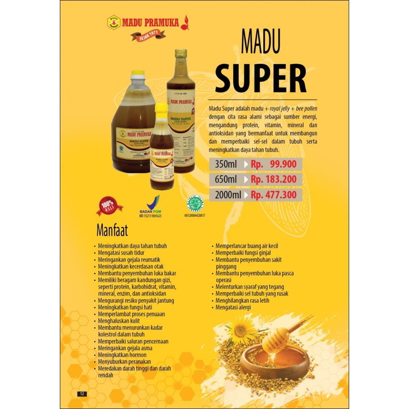 

Madu Super Pramuka 350 ml