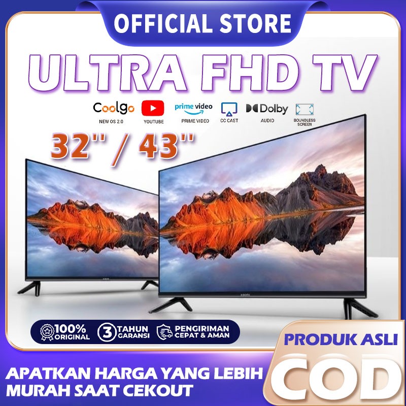 ALDO TV 32"/43" inch Smart TV Android TV 32inch smart tv led Android televis Garansi 1 tahun