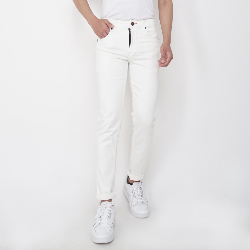 Celana Jeans Pria - TYPICAL - Jeans Stretch Putih / Softjeans Putih Slim Fit