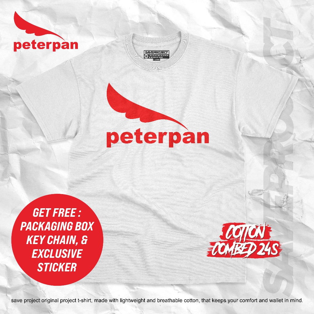 T-SHIRT PETERPAN/KAOS PETERPAN BAND/UNISEX TEE/KAOS DISTRO PETERPAN/KAOS BAND INDONESIA/KAOS LOGO PE