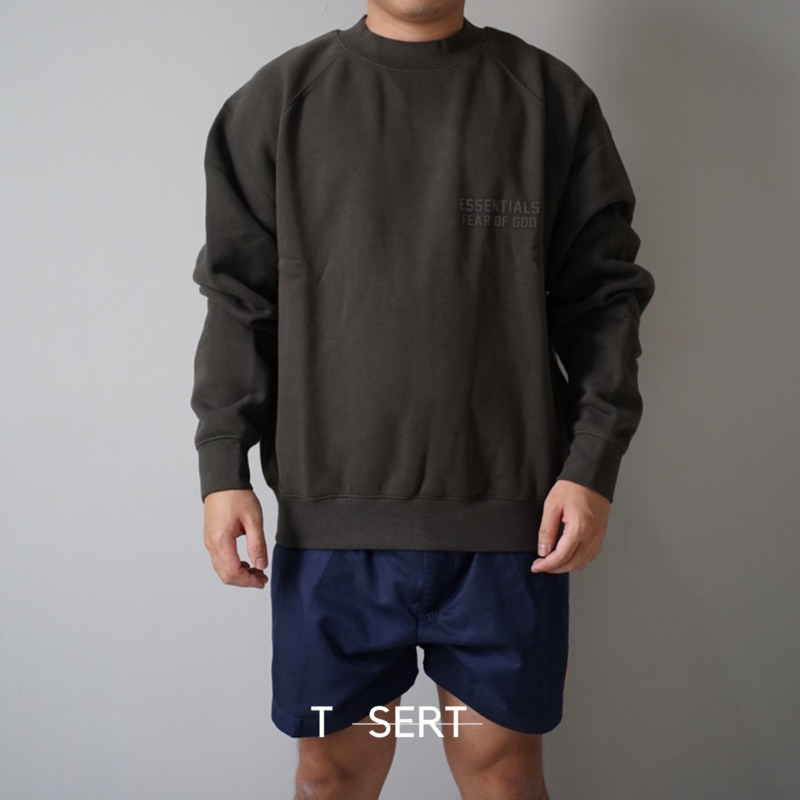 Essentials FOG Crewneck Off Black SS23 ( 100 Authentic )