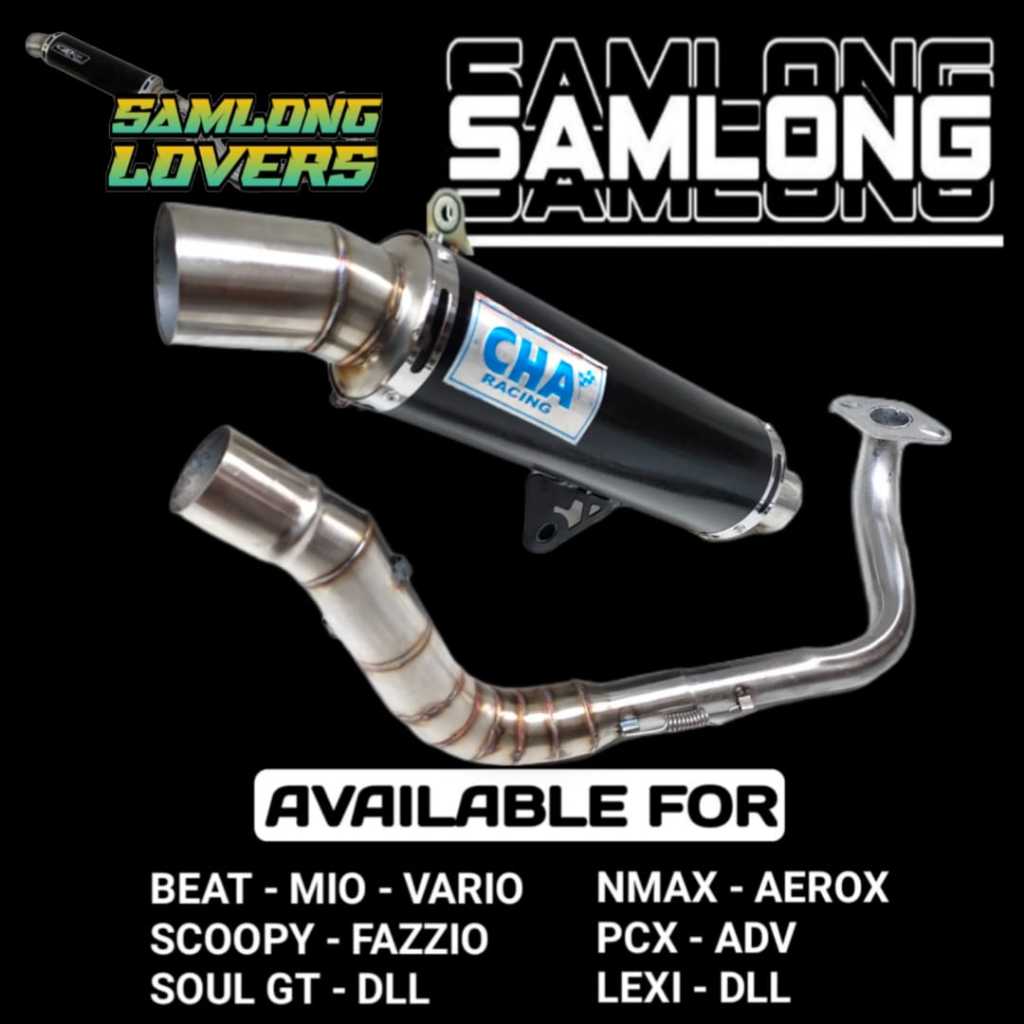 knalpot cha samlong hitam/knalpot cha/knalpot samlong/knalpot cha mio/knalpot cha beat/knalpot cha m