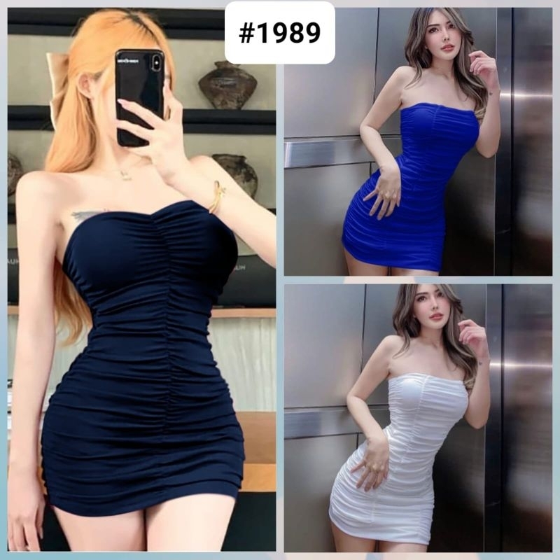 1843- DRESS BAHAN SCUBA | SEXY DRESS | DRESS KEMBEN POLOS | BAJU LC