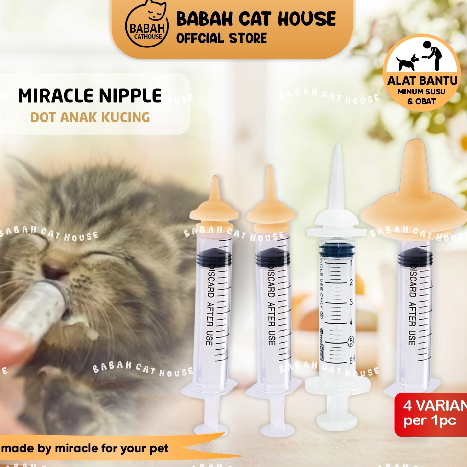 6.6 sale MIRACLE NIPPLE Pentil Dot Susu Spet Anak Bayi Kucing Kecil Mini Niple Nipel Untuk Anakan Ki