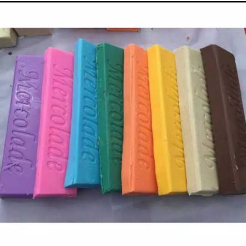 

Coklat Blok Batangan Warna Warni Marcolade/Mercolade