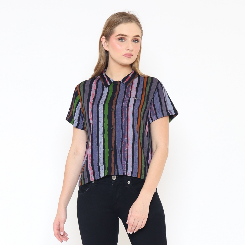 Spyderbilt Kemeja Lengan Pendek Wanita Skyler Planet Surf