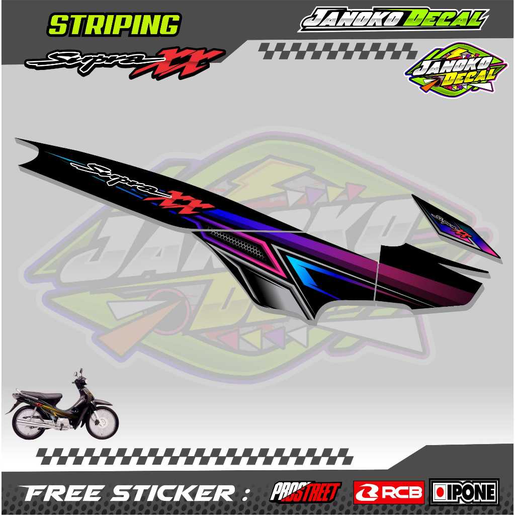 STRIPING VARIASI HONDA SUPRA XX / STIKER LIST MOTOR HONDA SUPRA XX