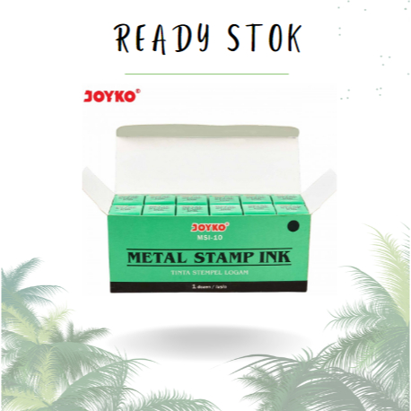 

TINTA STEMPEL INK LOGAM / NOMERATOR / STAMP / JOYKO / MSI-10 HITAM / 1 DUS ( 12PCS )
