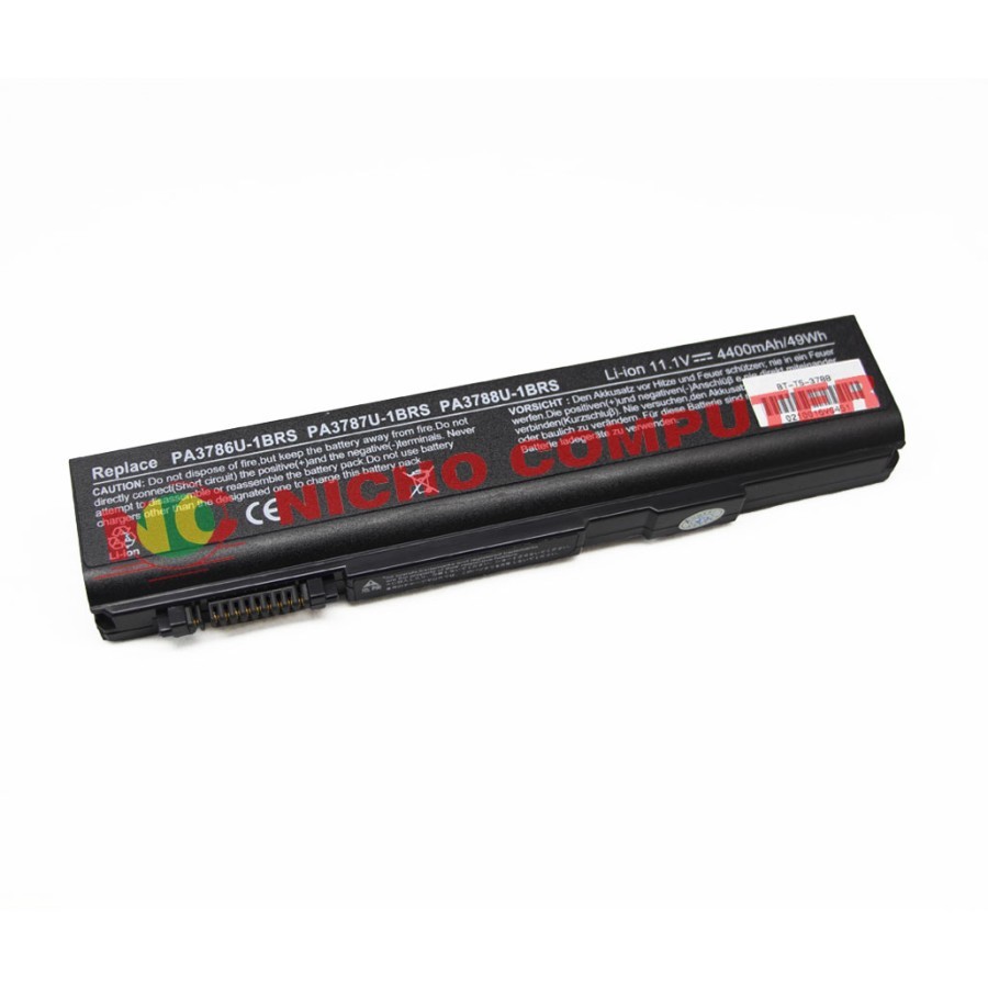 COMPATIBLE Battery TOSHIBA Mini NB500 Satellite T210D PA3820  VOLTAGE: 11.1V CAPACITY: 4400 mAh  GAR