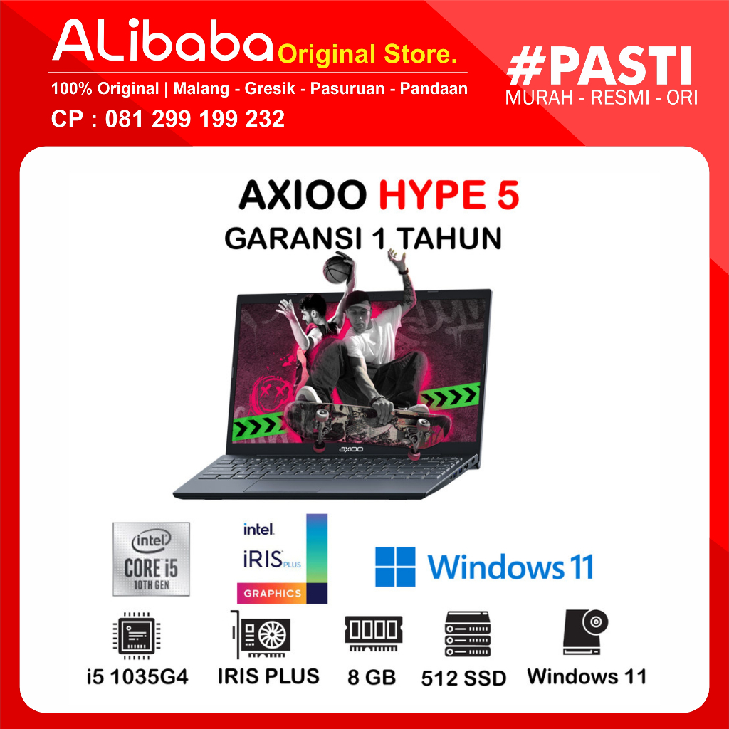 LAPTOP AXIOO MYBOOK HYPE 5 | i5 1035G4 8GB 512GB Windows 11