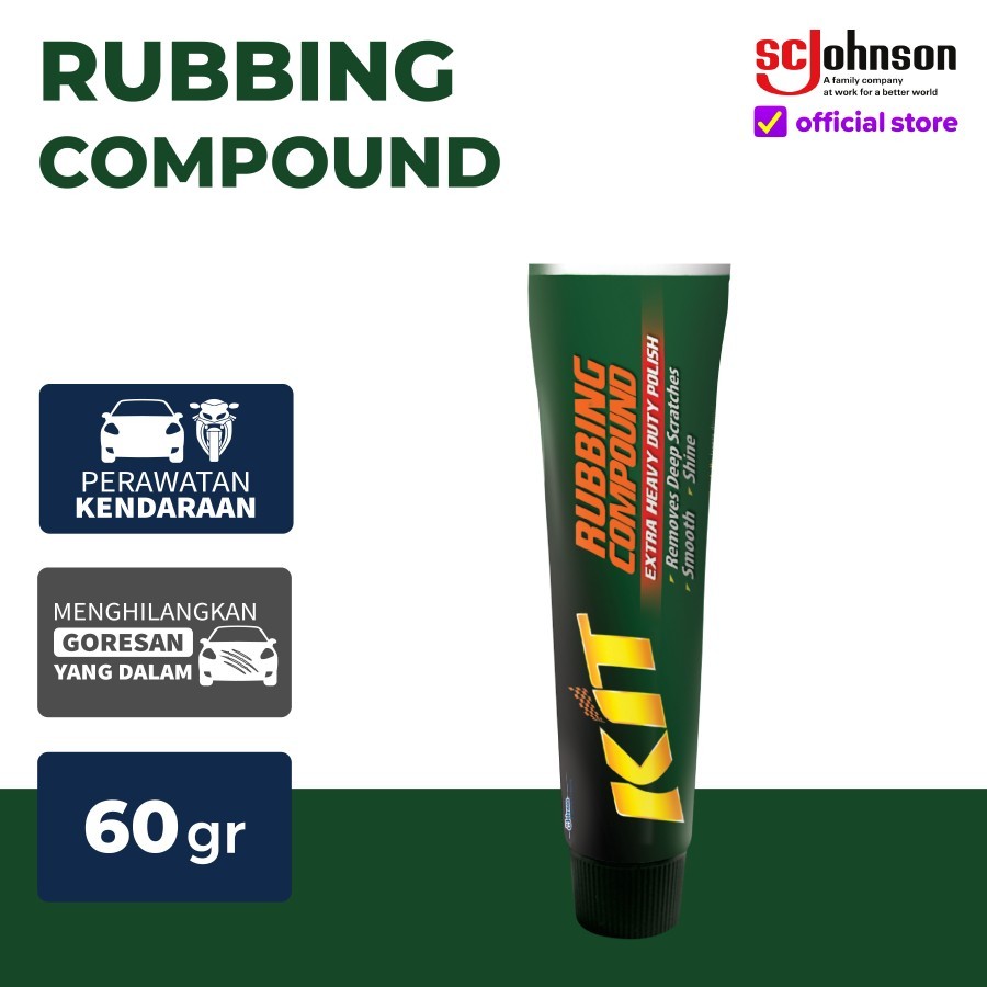 KIT Rubbing Compound Tube 60gr Poles Body Mobil Sepeda Motor Cream Penghilang Baret Goresan Dalam Ef