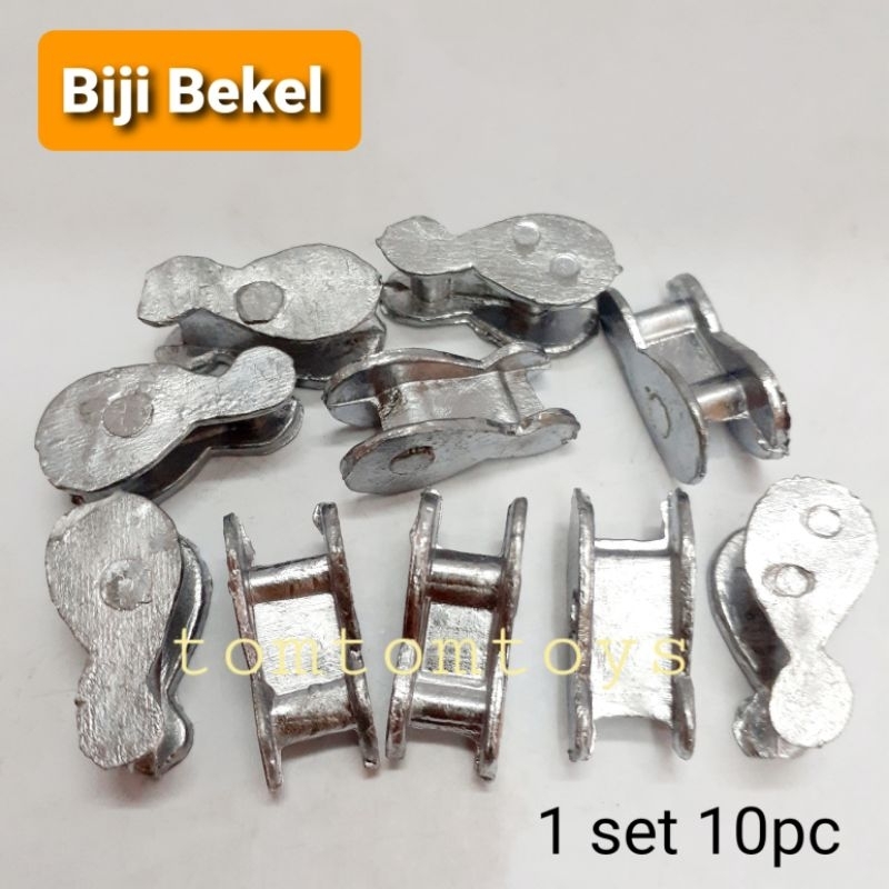 BIJI BEKEL dan BOLA BEKEL Warna Silver isi 10pc biji