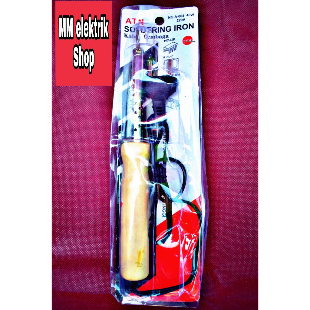Solder Listrik Tembak Solderan Kayu 40Watt 60Watt ATN