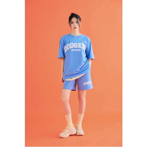 MLB Dodgers Big Logo Oversize Blue Tshirt - ORI