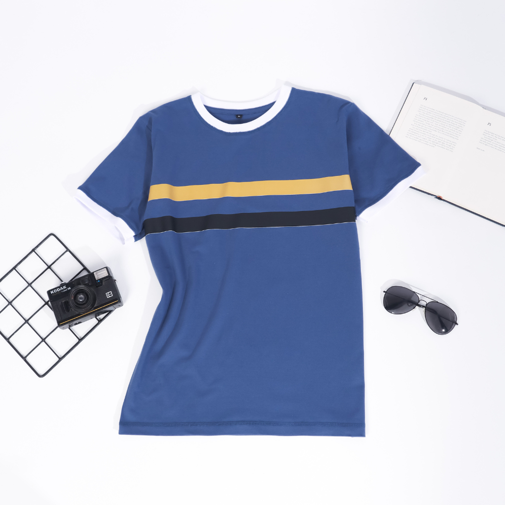 Baju Kaos Denim Pria Terbaru 2024  Mewah Merk Brofash Cotton Combed 24s/ Baju Kaos Pria Lengan Pende