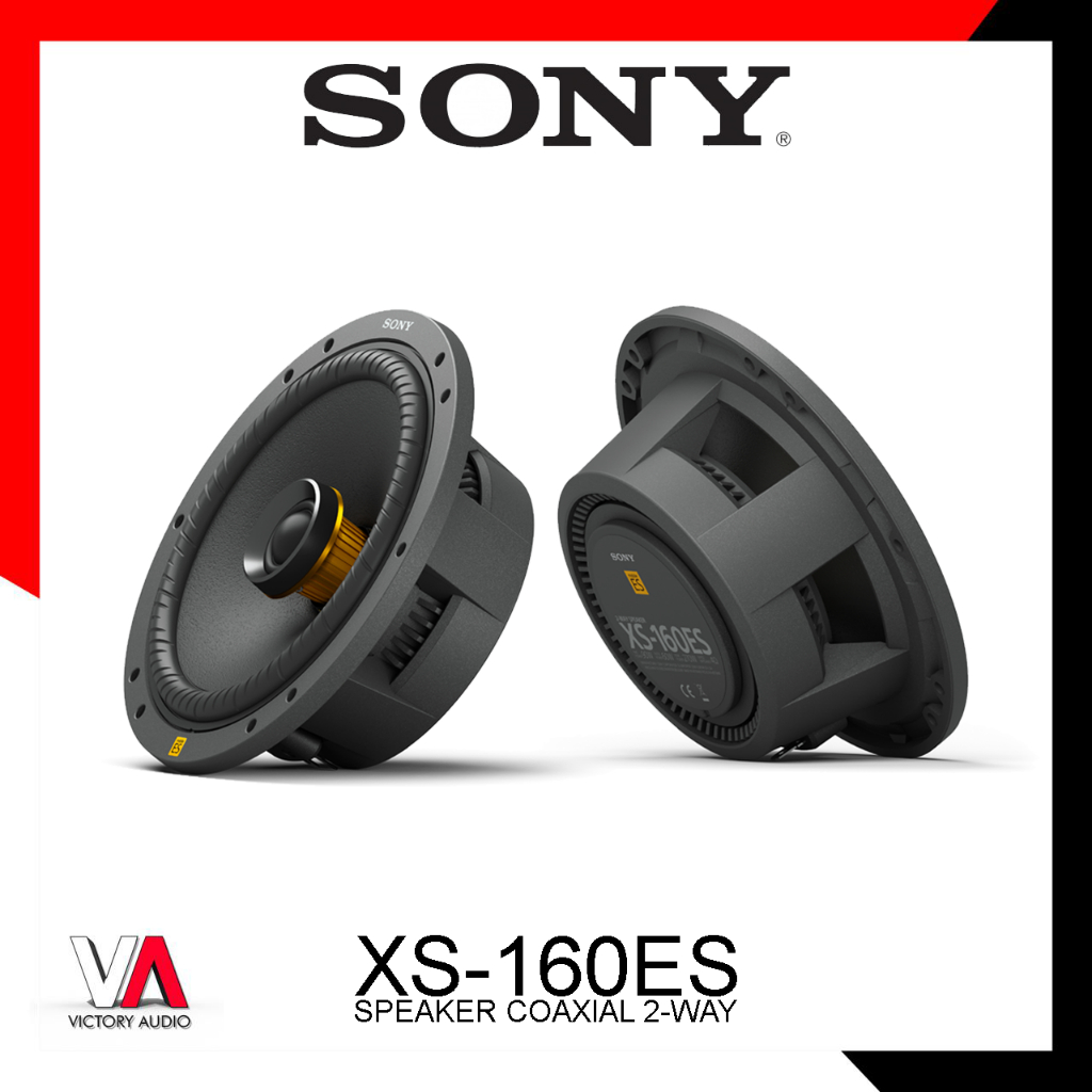 Speaker Coaxial 2-Way SONY XS-160ES 6.5 Inch Mica Reinforced Cellular Aramid Fiber Woofer Built in Synthetic Fiber Dome Tweeter ORIGINAL
