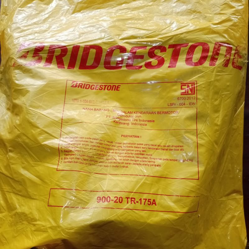 Ban Dalam Mobil Truk 1000-20 merek BRIDGESTONE