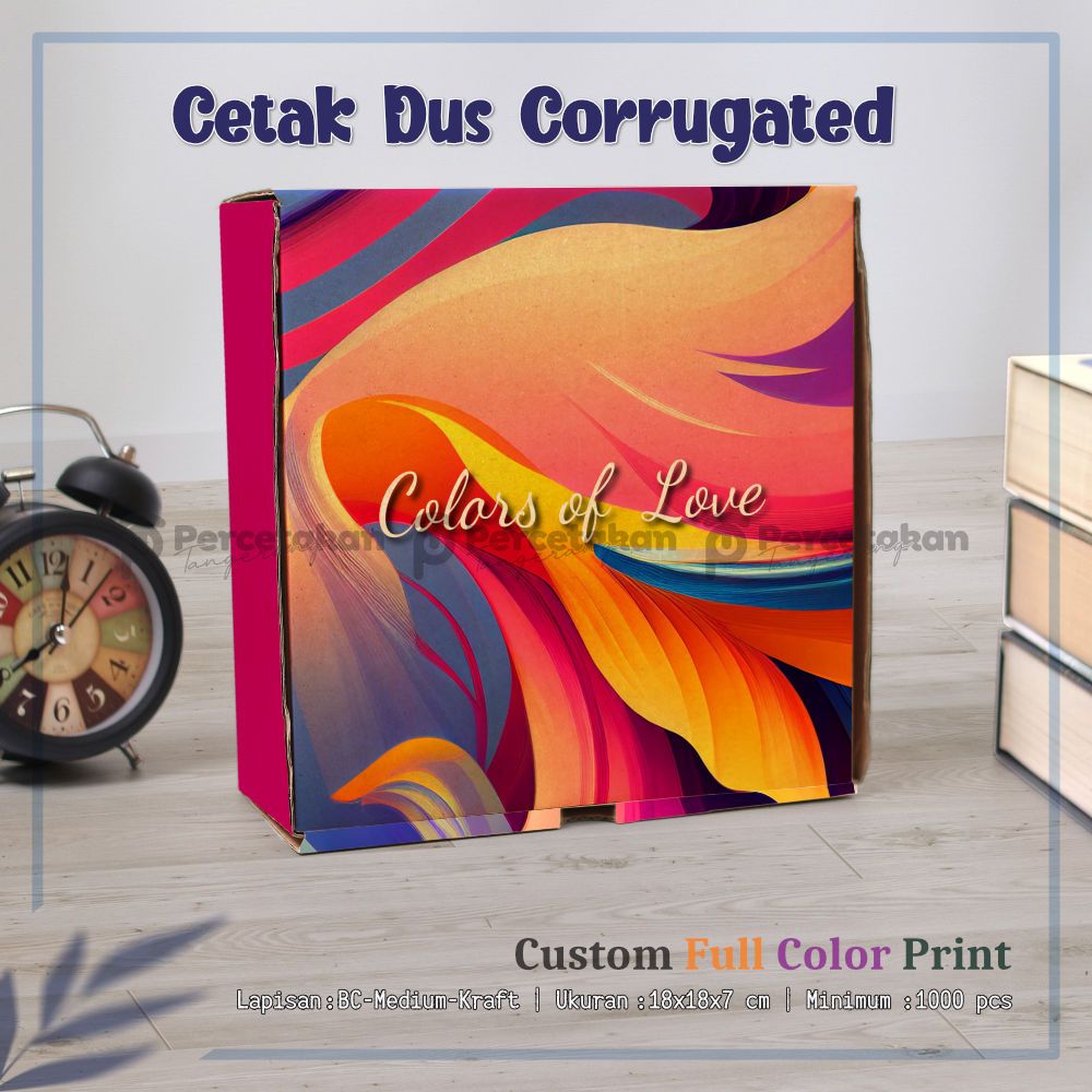 

Cetak Dus Corrugated 18x18x7 cm FULL COLOR Free Custom Desain/Logo | Custom Box | Kustom Dus Kemasan