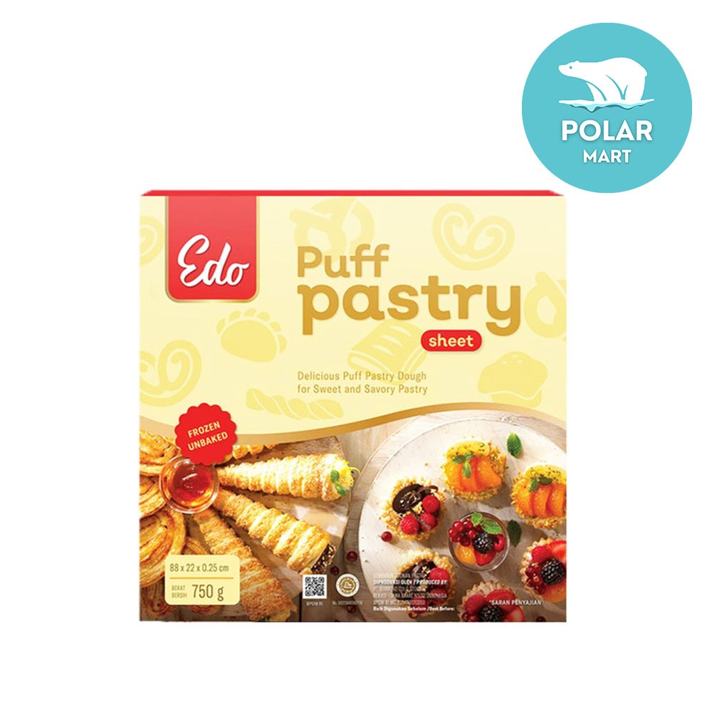 Edo Puff Pastry Sheet 750 Gram (FROZEN FOOD BANDUNG)
