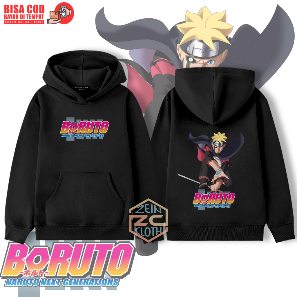 Jaket Hoodie Anak Boruto Naruto / Sweater Hoodie Anak Boruto
