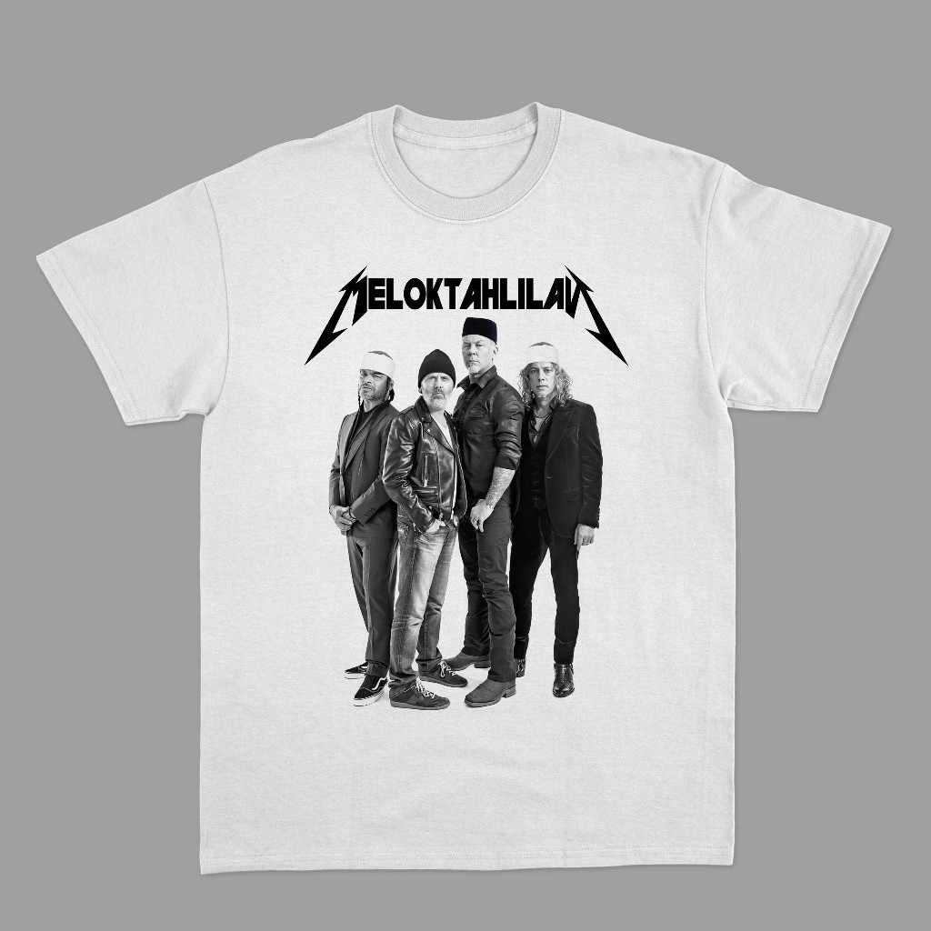 Tshirt | Kaos Band | Kaos Polos Pria Lucu Parodi Plesetan Cotton Combed - Metallica