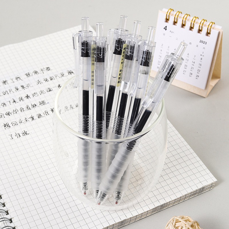 

6pcs Pena Cetek Pen Cetekan Tinta Hitam Biru Gel Cair Gannise GN-ST0553
