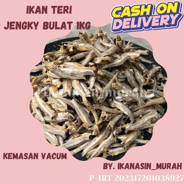 

PROMO IKAN TERI JENGKY BULAT / JENGKY BELAH 1KG / IKAN ASIN MURAH