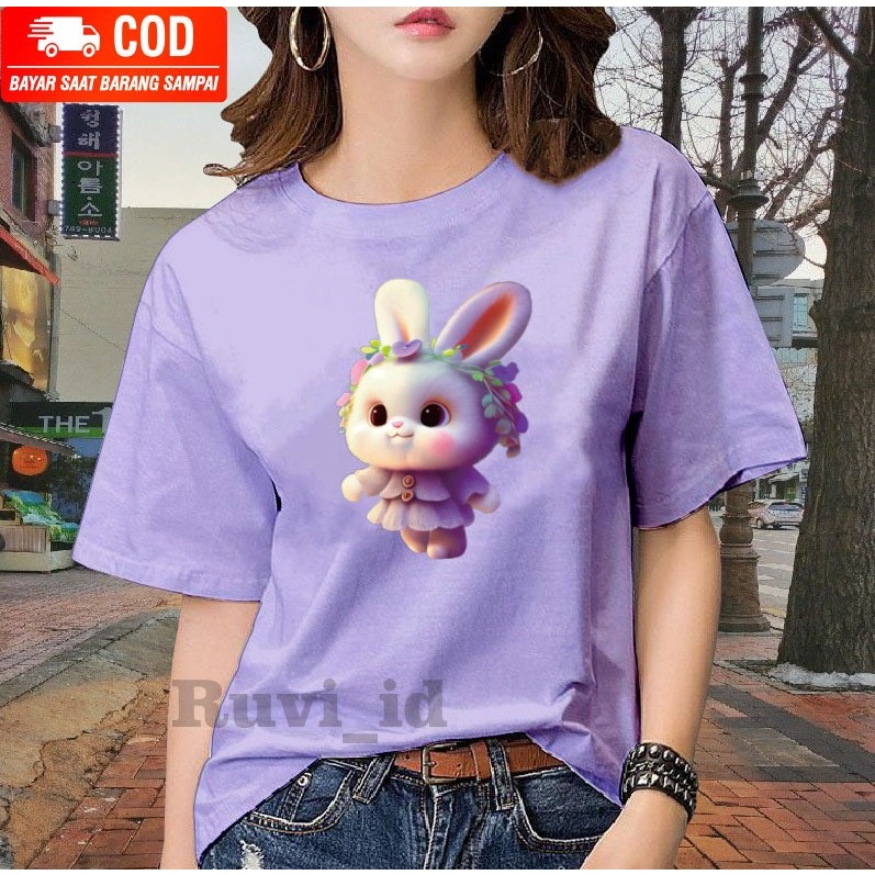 Ruvi_id-KAOS WANITA / BELI 3 GRATIS HEADSET EXTRA BAS / KAOS KELINCI DISTRO WANITA POPULER / KAOS PRIA / KAOS WANITA KOREAN STYLE / KAOS WANITA LENGAN PENDEK / KAOS WANITA OVERSIZE / ATASAN WANITA DEWASA / BAJU TRENDY / T-SHIRT BAHAN KATUN TEBAL MURAH