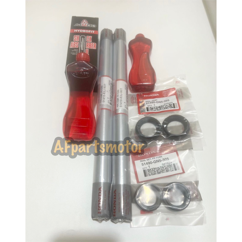 Paket AS Shock As Shok Depan + Seal Shock + Oli Shock + Seal Debu GENIO Beat Fi 2020 Beat Street 202