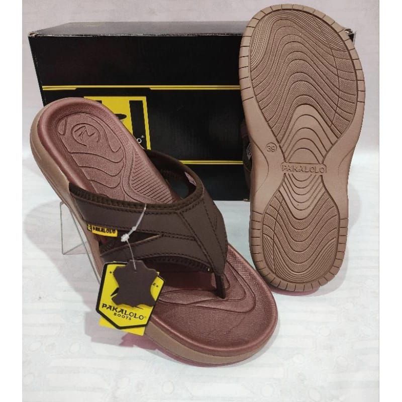 TERBARU SANDAL JEPIT CASUAL PRIA BAHAN KULIT, PAKALOLO ALDERA-01 TERSEDIA SIZE 39-44 ORIGINAL