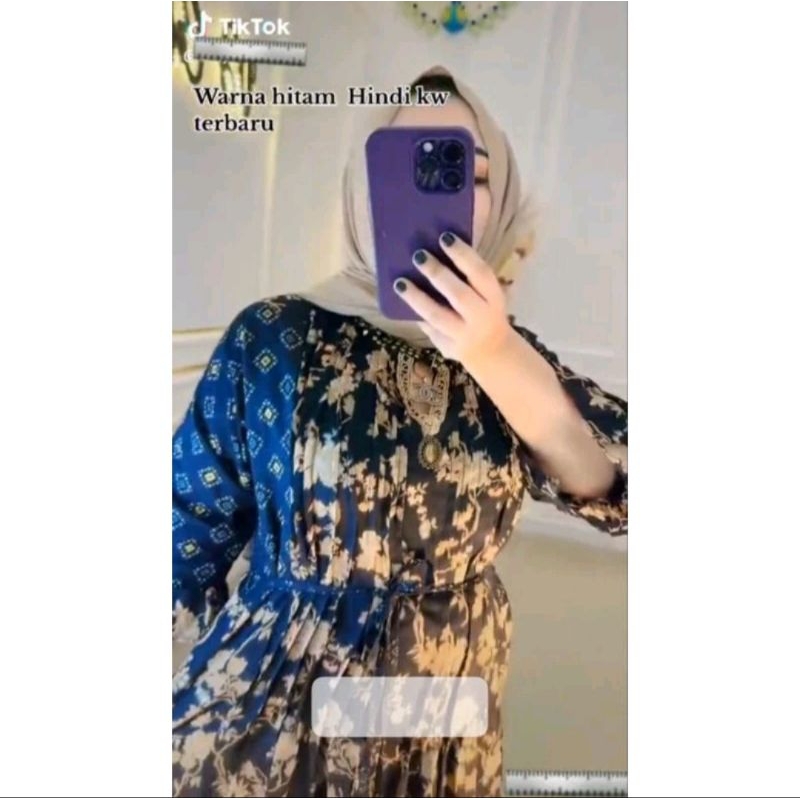 GAMIS INDIA HITAM MEWAH