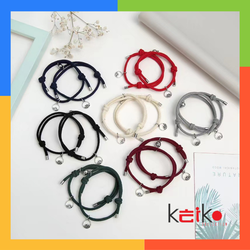 [TERMURAH] 2 PCS GELANG COUPLE MAGNET/1 PASANG GELANG COUPLE MAGNET/1 PASANG GELANG PERSAHABATAN/GEL
