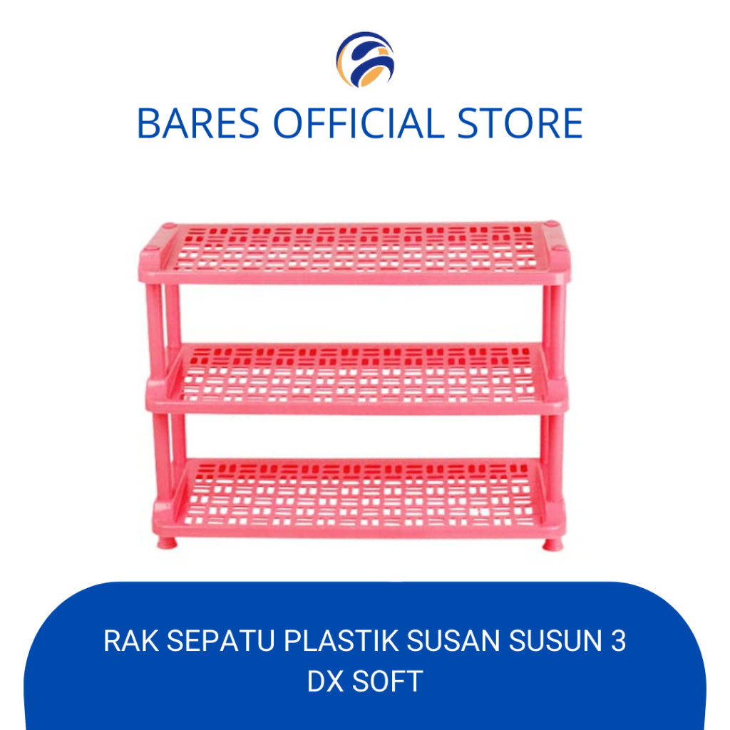 Rak Sepatu  Plastik SUSAN Susun 3 DX SOFT