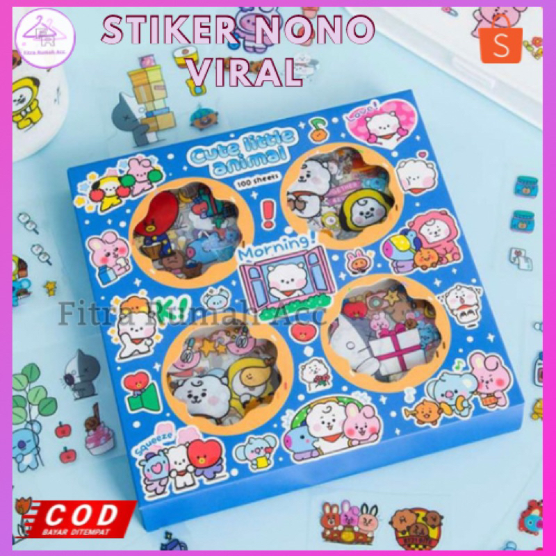 

Sticker Nono Dapat Box isi 100 Lembar | Stiker Barbie Princess Cinnamoroll Little Pony Mario Bros Blackpink BTS Minecraft Roblox Waterproof