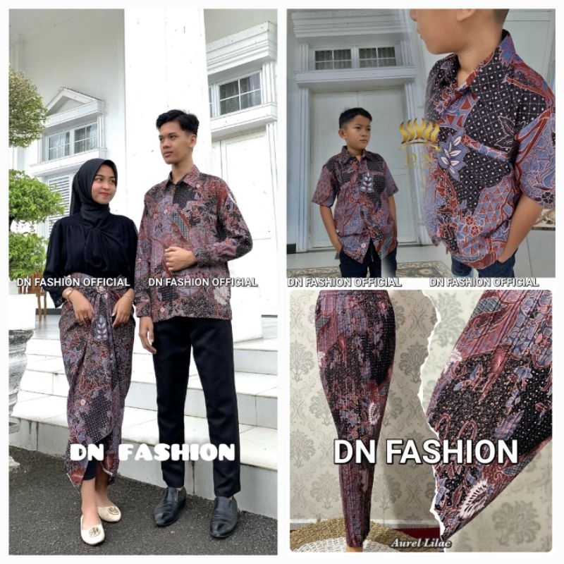MOTIF AUREL LILAC/BATIK COUPLE KELUARGA/KEMEJA BATIK COUPLE/KEMEJA BATIK ANAK/ROK LILIT BATIK/ROK PL