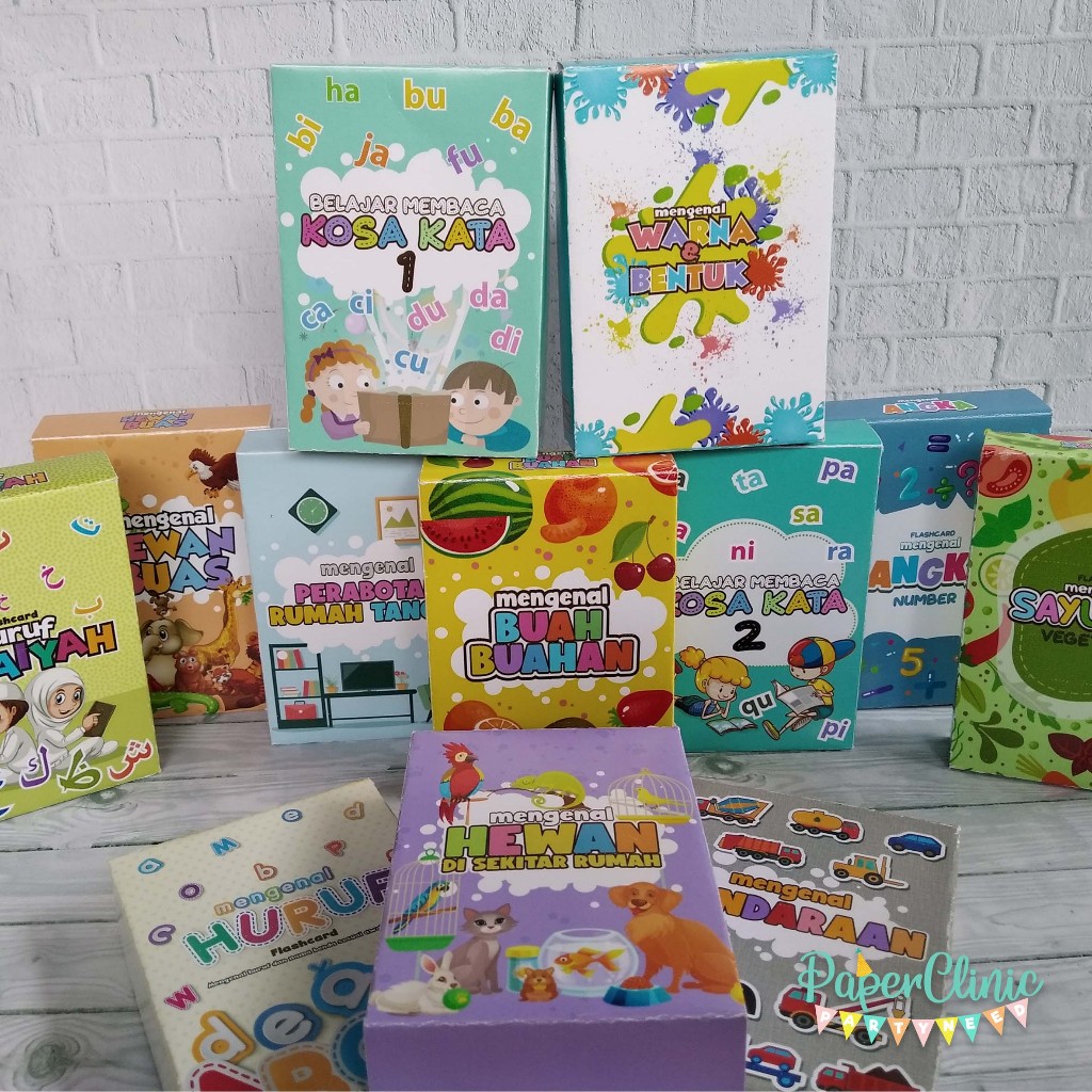 Flash card mainan edukasi anak 3 tahun