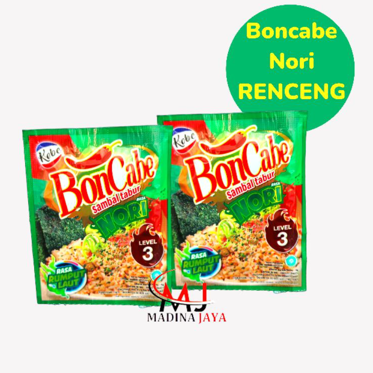 

Baru Kobe BonCabe sambal tabur sachet renceng Nori rumput laut