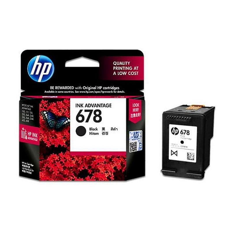 tinta printer / cartridge hp 678 black original