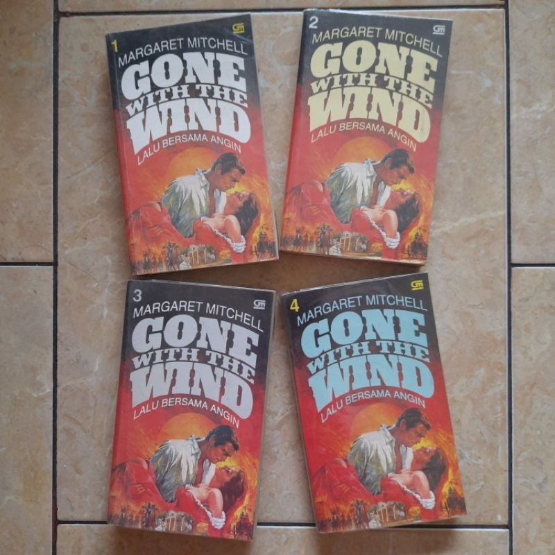Novel Fullset Gone With The Wind 1-4 Lalu Bersama Angin Kolpri + Sampul
